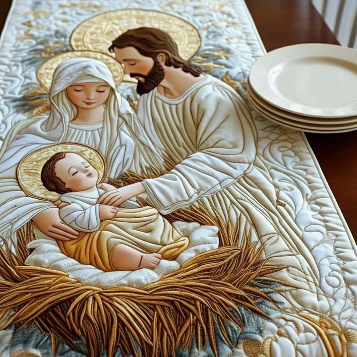 Quilted Table Runner - Bethlehem Light