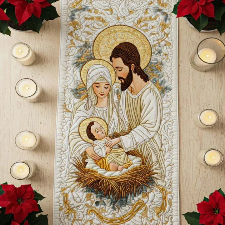 Quilted Table Runner - Bethlehem Light