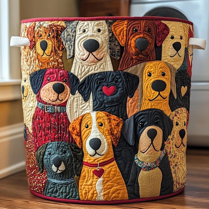 Colorful Dogs | Handmade Laundry Basket