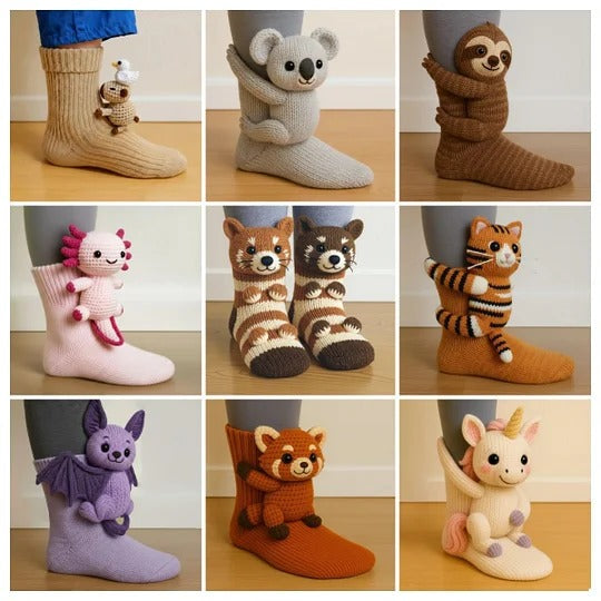 Sofía - High Cuffed Striped Socks