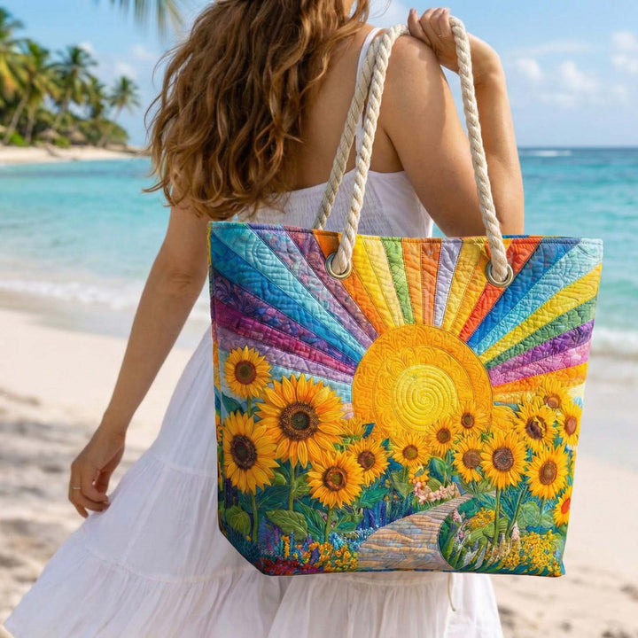 Handmade Beach Bag | Rainbow Sun