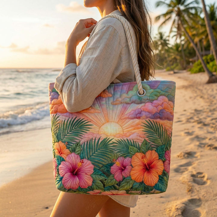 Handmade Beach Bag | Tropical Dawn