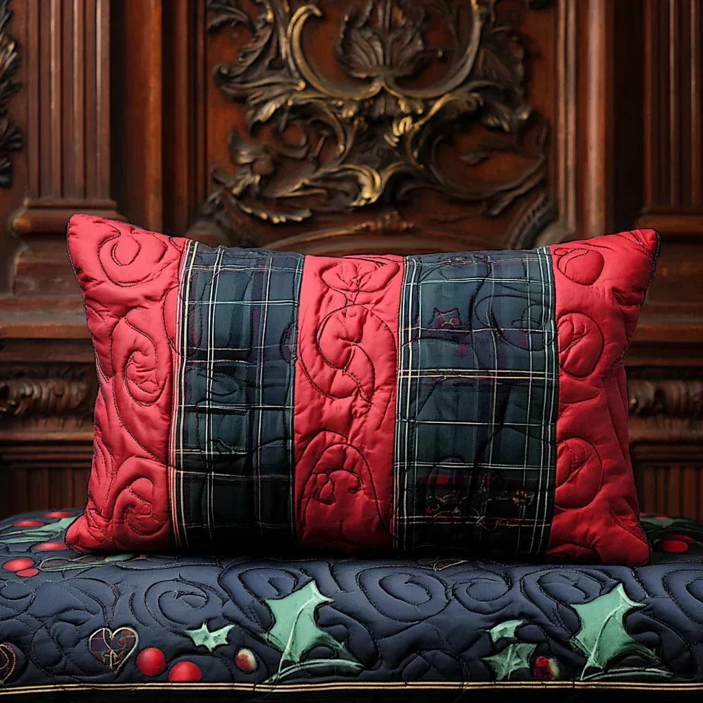 Padded Pillow Cover - Festive Heart