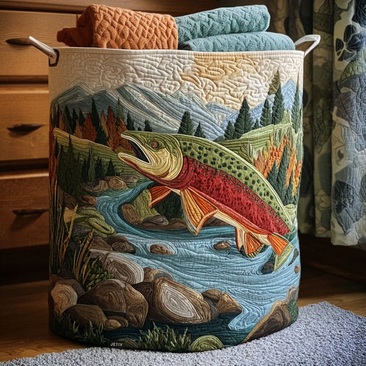 Mountain Stream Serenity | Handmade Laundry Basket